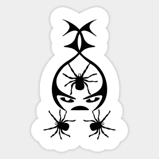 Girl and spiders Sticker